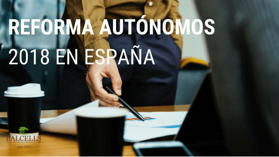 reforma autonomos 2018 en España