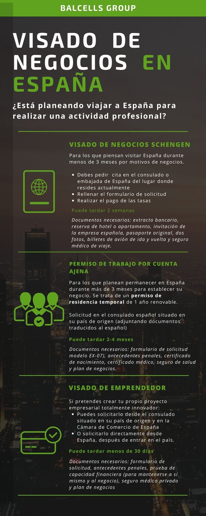 requisitos visado negocios espana